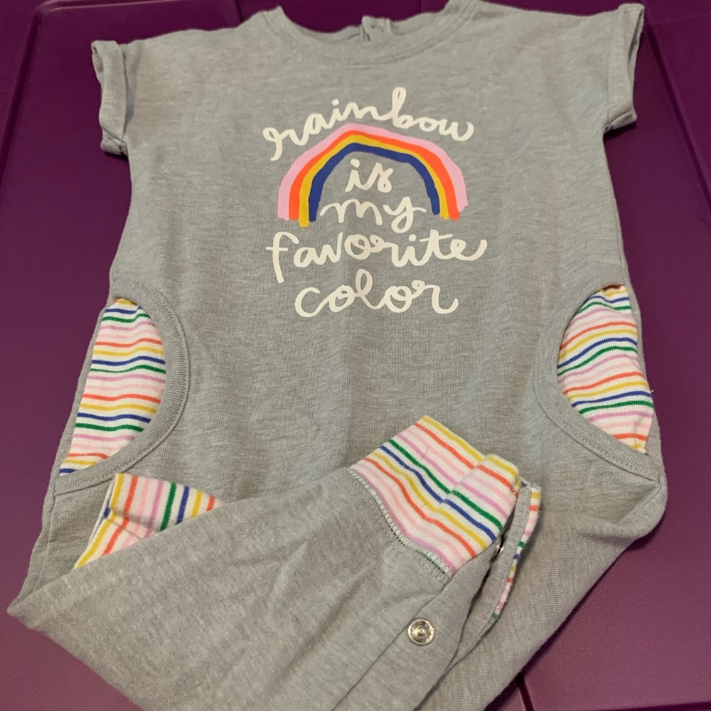 Cat & Jack 6-9M rainbow jumpsuit